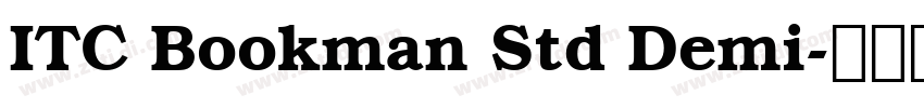 ITC Bookman Std Demi字体转换
